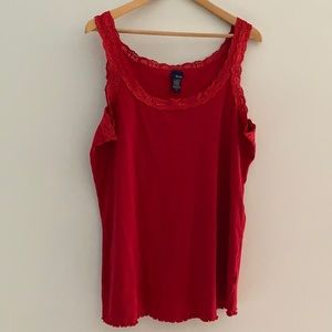 Basic Editions tank top with lace 3X